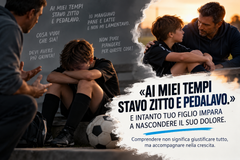 «Ai miei tempi stavo zitto e pedalavo.» E intanto tuo figlio impara a nascondere il suo dolore.